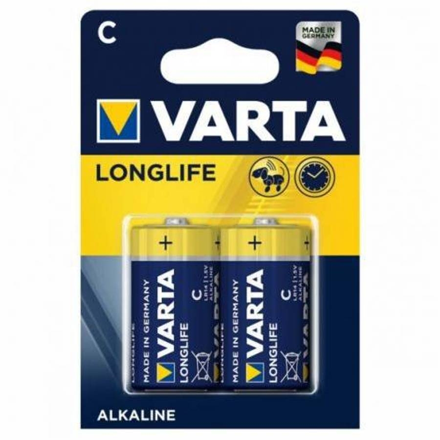 Varta 4114 Longlife Alkalin C Orta Boy Pil 2’li Paket