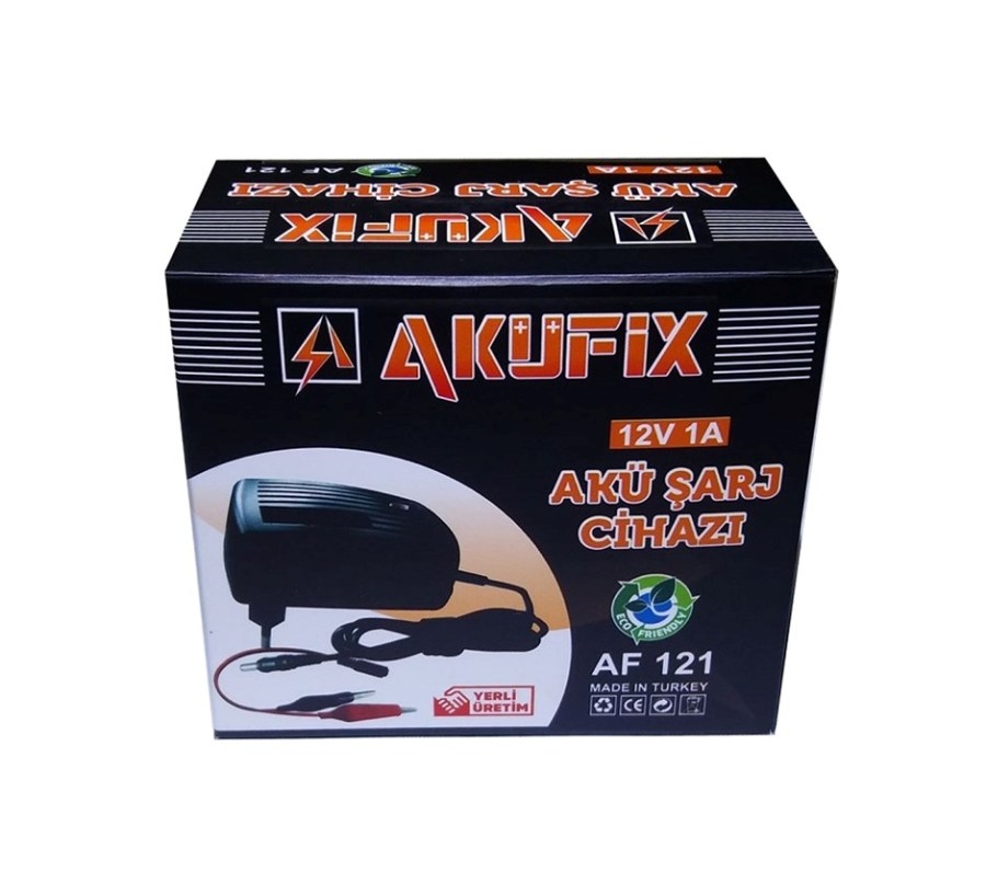 Aküfix 12V 1A Kuru Tip Akü Şarj Cihazı