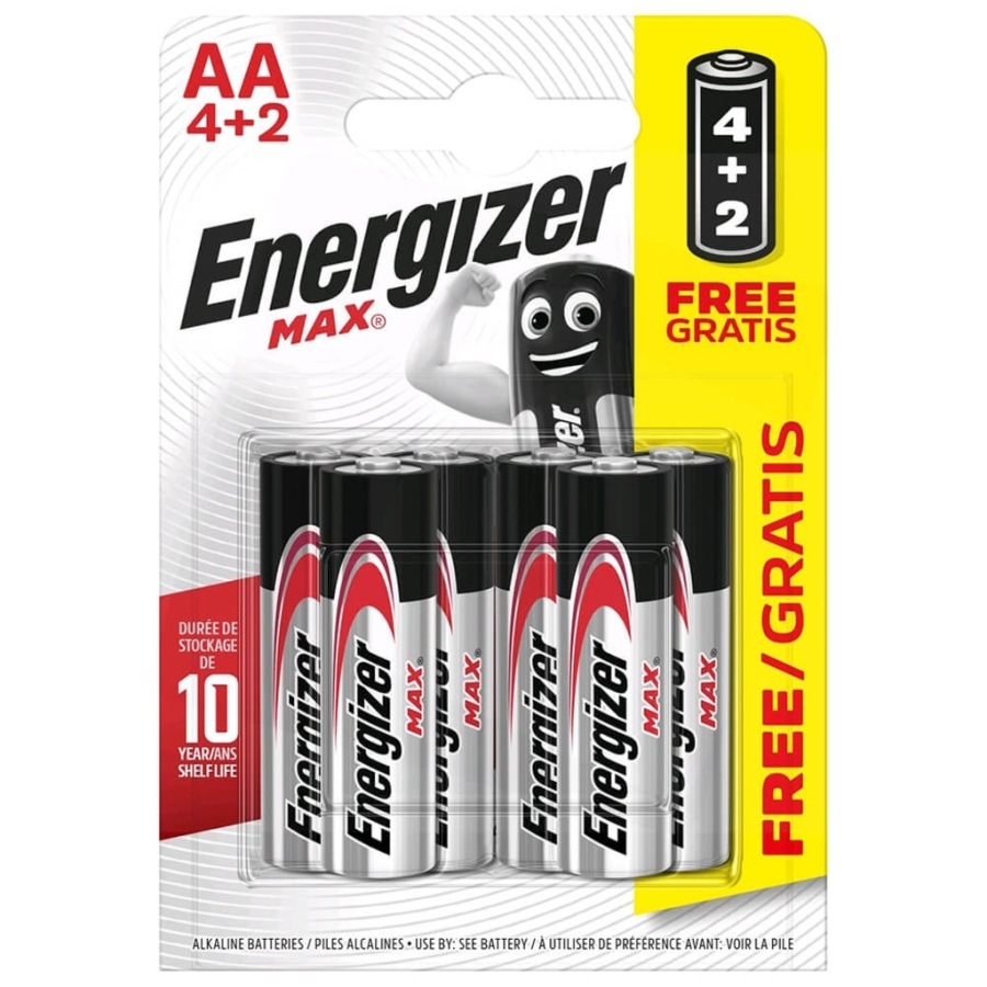 Energizer Alkaline Max Power Seal AA Kalem Pil 4+2’li Paket
