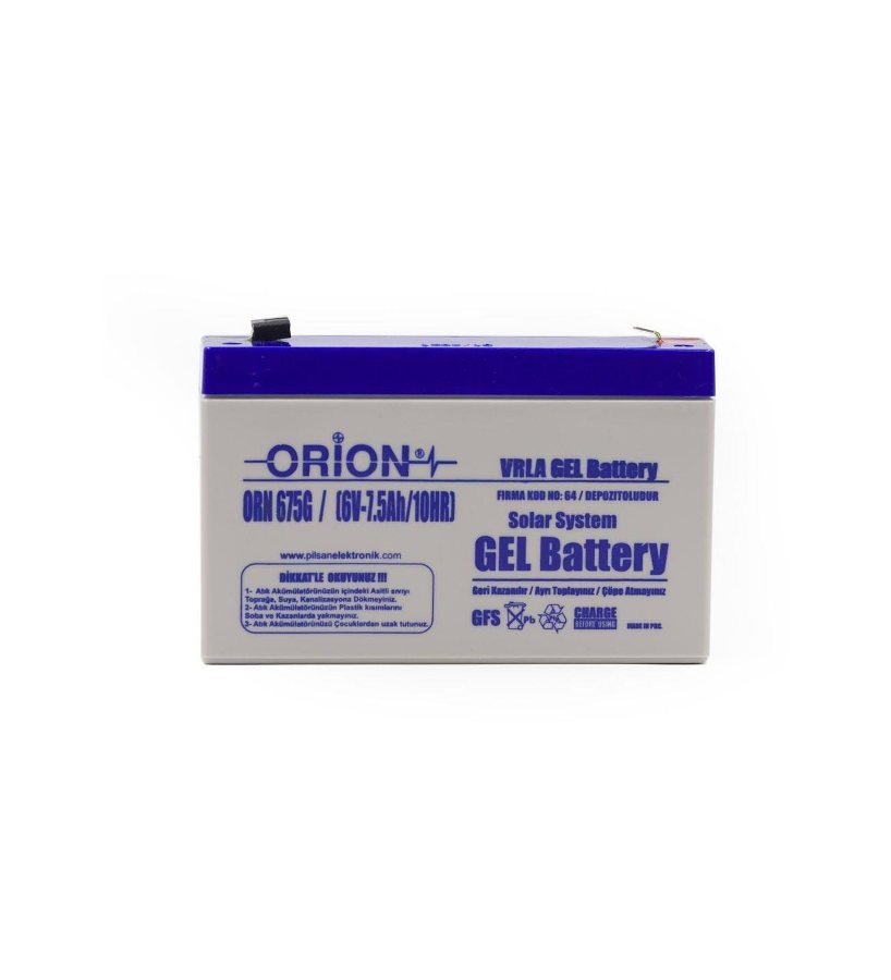 Orion Akü Jel Orn 675G 6V 7,5 AH