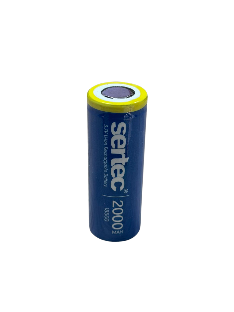 SERTEC 3.7V 18500 2000 MAH 3C LI-ION ŞARJLI PİL