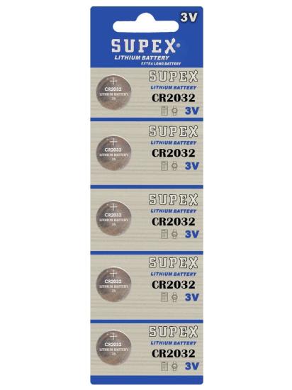 Supex Pil Düğme 3V 2032 Lityum 5’li Paket 