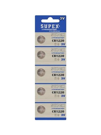 Supex CR1220 3V Lityum 5’li Blister Pil