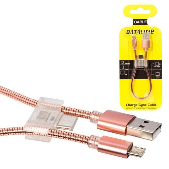 Powermaster Çok Uçlu Örgülü Metal Şarj Ve Data Kablosu