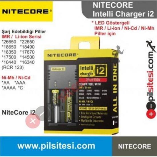Nitecore İntellicharger New İ2Li-ion & Nı-Cd & Nı-Mh Pil Şarj Aleti