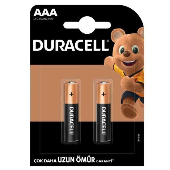 Duracell LR03/MN2400 Alkalin AAA İnce Kalem Pil 2’li Paket